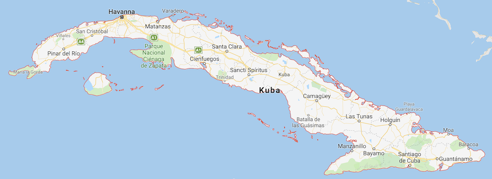 Kuba Landkarte
