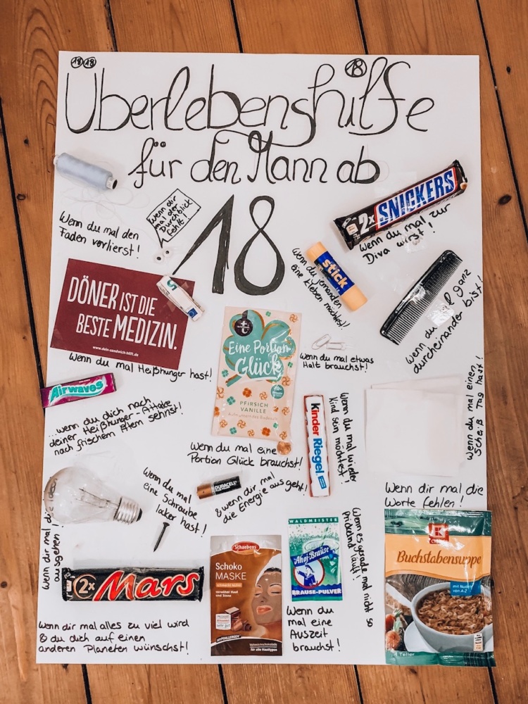 18 GEBURTSTAG GESCHENK Junge Geschenkidee Geburtstagsgeschenk